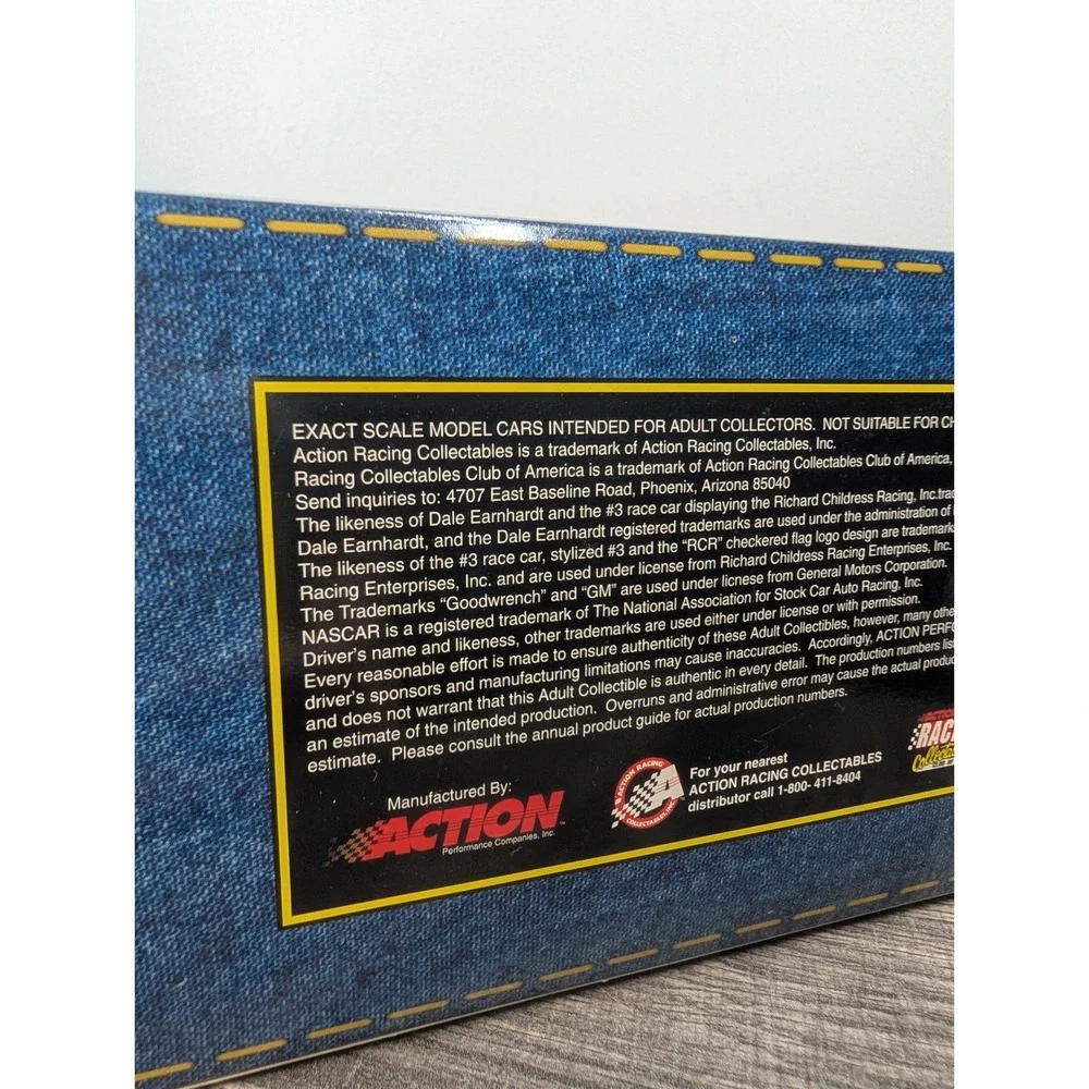 Action Racing Collectibles Dale Earnhardt Wrangler 1999 LE 1:24‎ Diecast Car - Picture 6 of 7